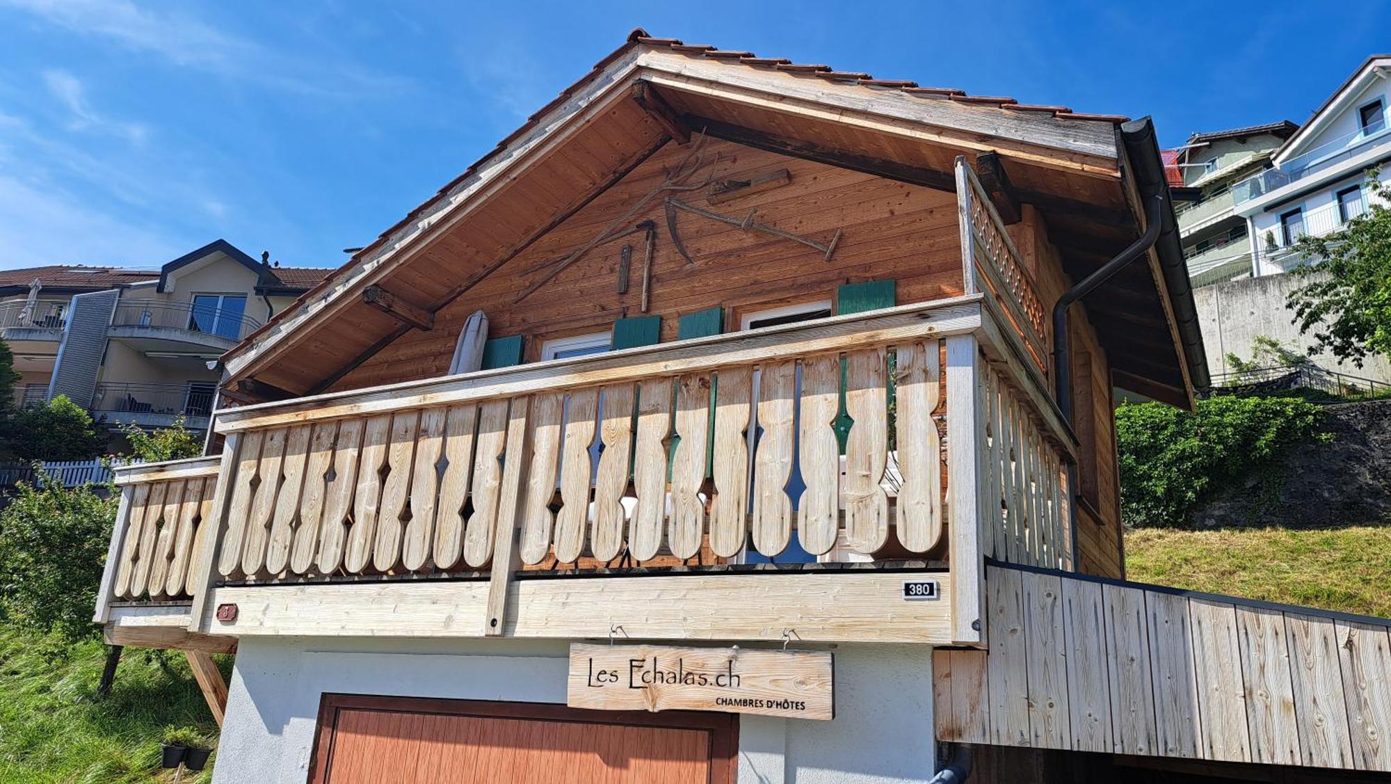 "Les Echalas" Chalet Independant Avec Cuisine En Lavaux Unesco シュブル エクステリア 写真